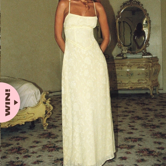 Princess Polly Yellow Lace Maxi Dress - Picture 1 of 10
